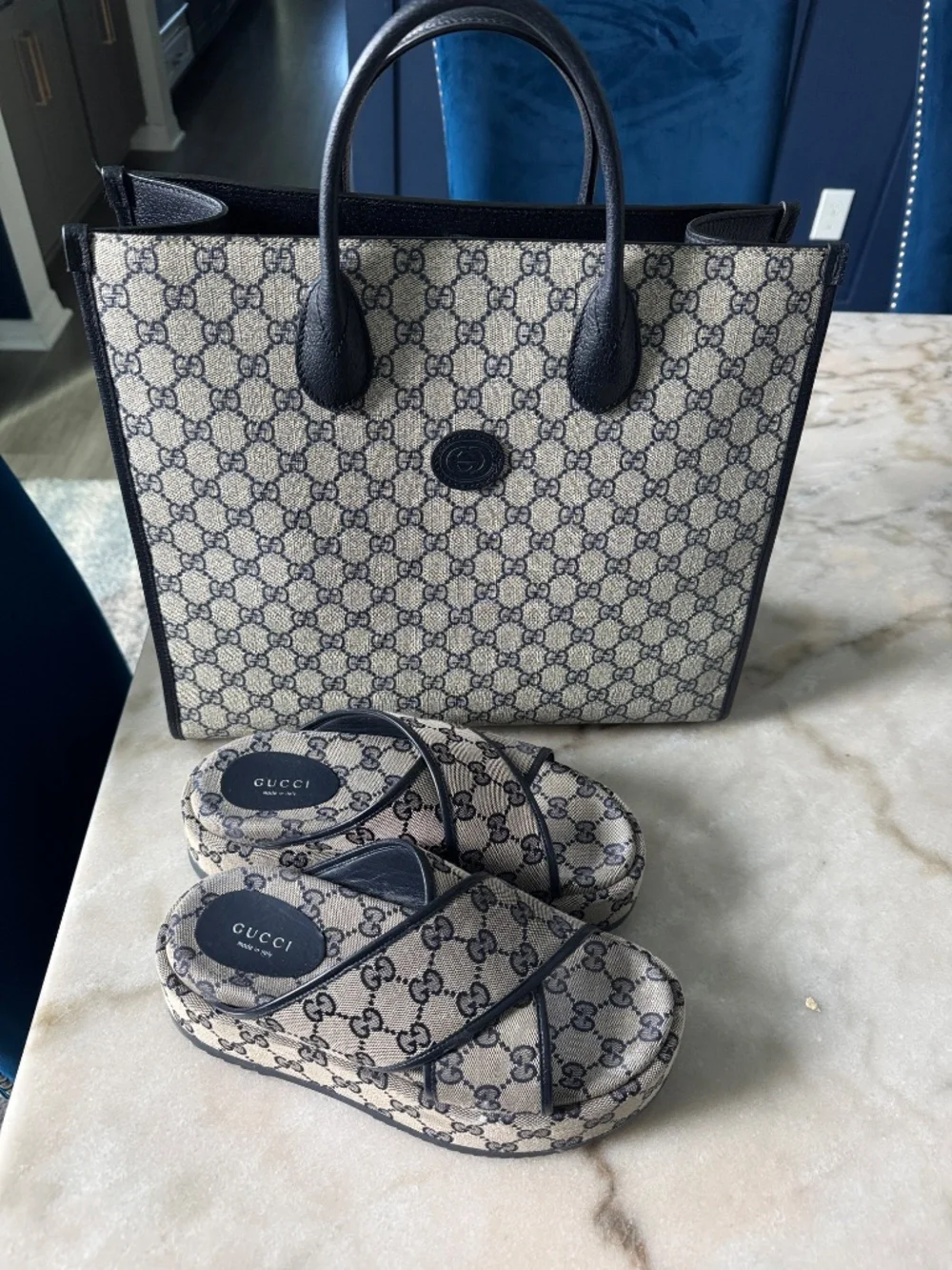 Gucci purse with matching shoes